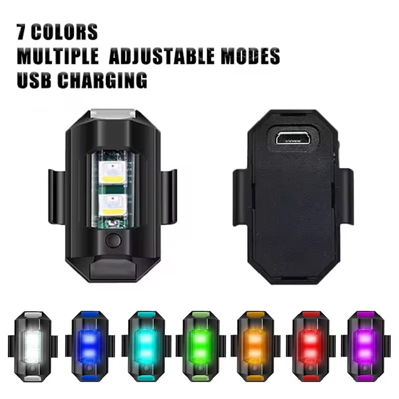 Drone Beacon Light - Universele LED Stroboscooplichten Motorfiets Anti-Botsingswaarschuwingslamp USB